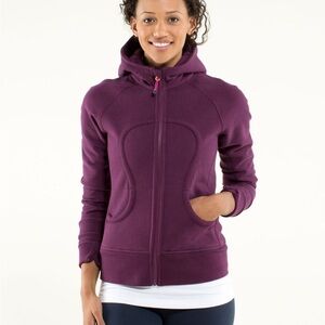 Lululemon Women’s Maroon Red Scuba Zip Up Hooded Jacket Size 10